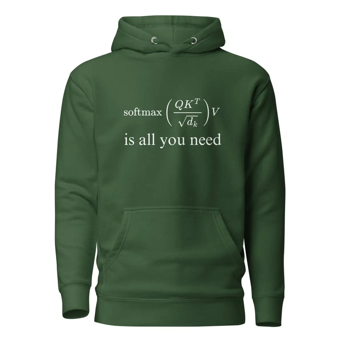 Premium Attention is All You Need Hoodie (unisex) - Forest Green / M