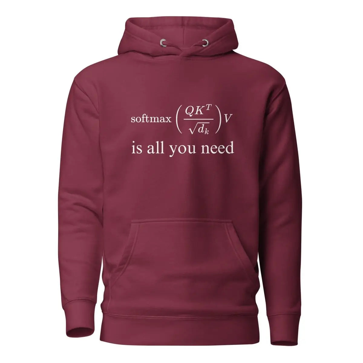 Premium Attention is All You Need Hoodie (unisex) - Maroon / M