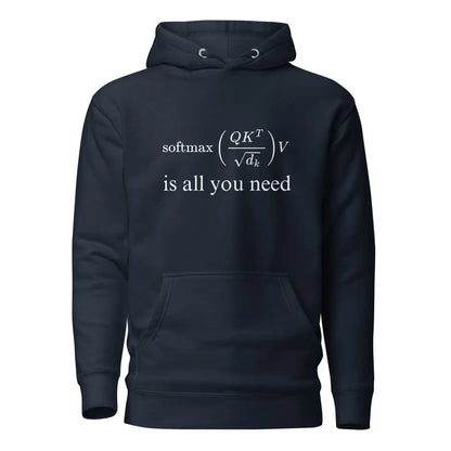 Premium Attention is All You Need Hoodie (unisex) - Navy Blazer / M