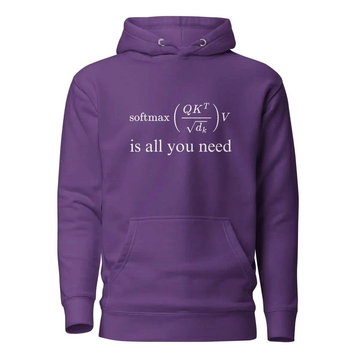 Premium Attention is All You Need Hoodie (unisex) - Purple / M