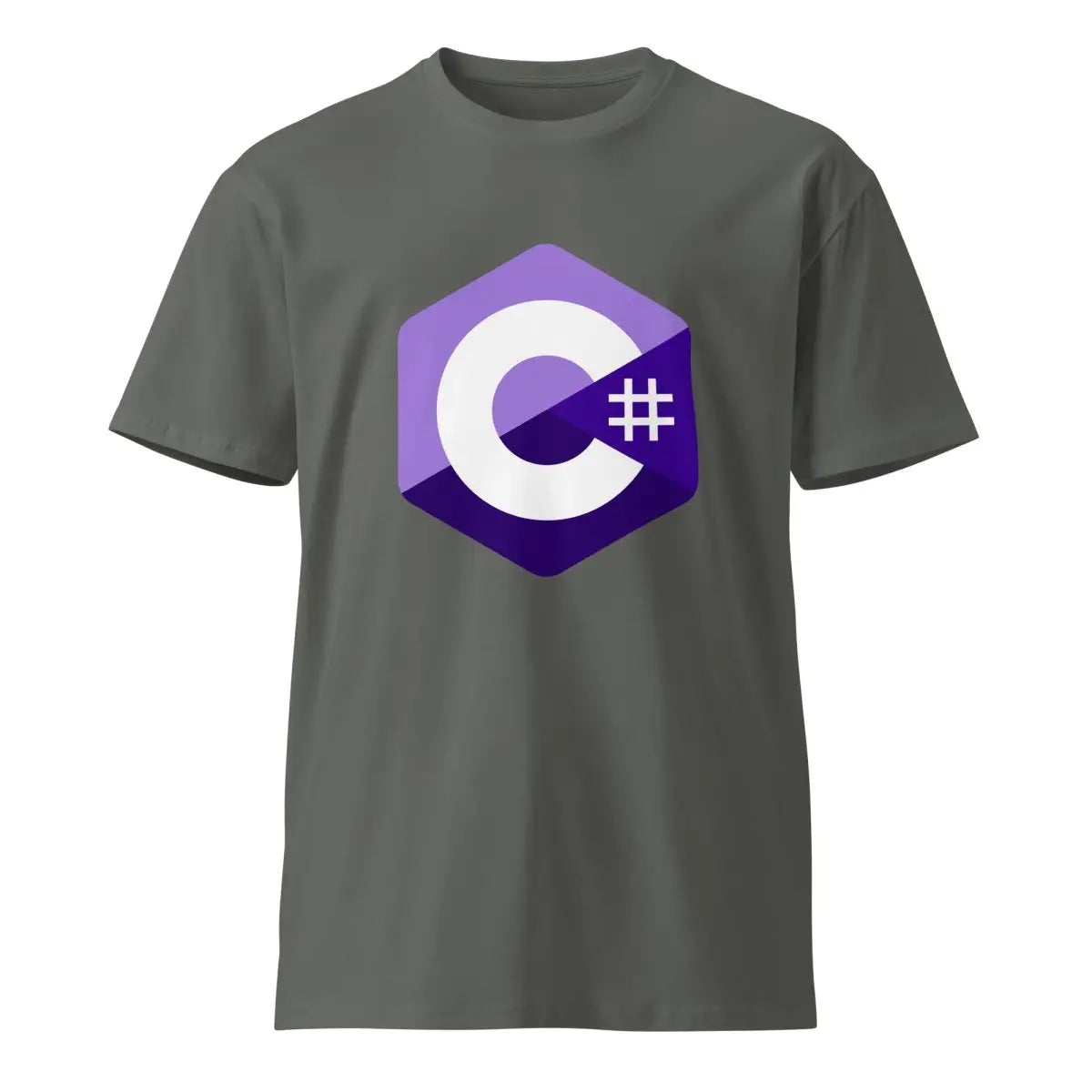 Premium C# (C Sharp) Logo T-Shirt (unisex) - Charcoal / M