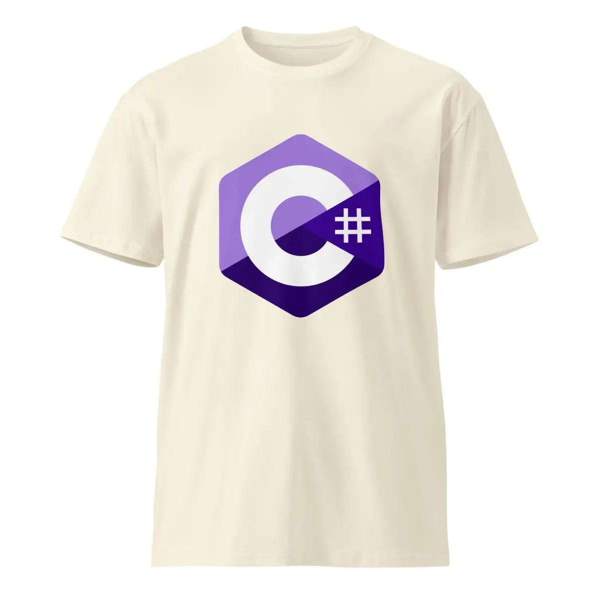 Premium C# (C Sharp) Logo T-Shirt (unisex) - Natural / M