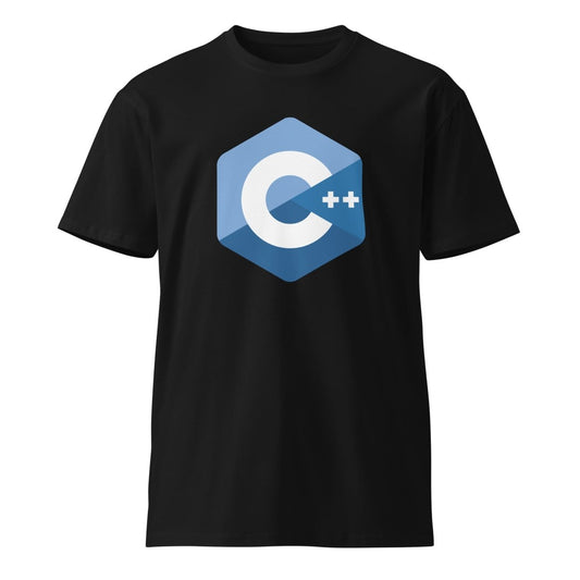 Premium C++ Logo T-Shirt (unisex) - Black - AI Store