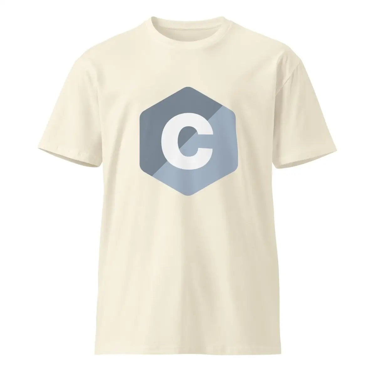 Premium C Logo T-Shirt (unisex) - Natural / M