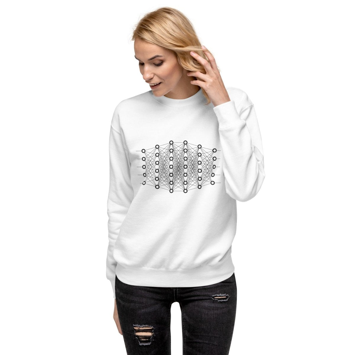 Premium Deep Learning Sweatshirt (unisex) - White - AI Store