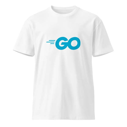 Premium Go Language Logo T-Shirt (unisex) - White / M