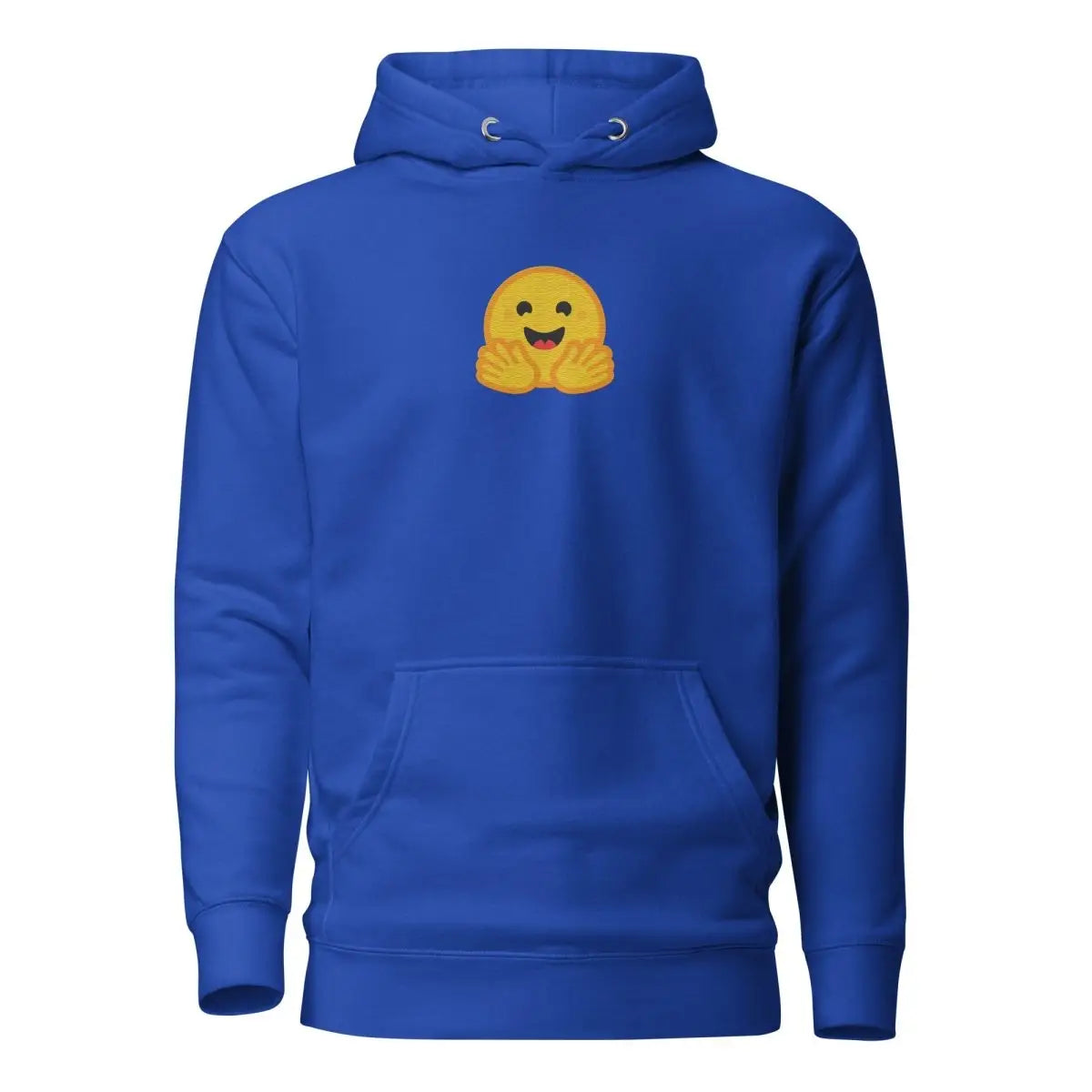 Premium Hugging Face Icon Embroidered Hoodie (unisex) - Team Royal / M