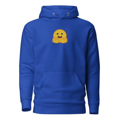 Premium Hugging Face Icon Embroidered Hoodie (unisex) - Team Royal / M