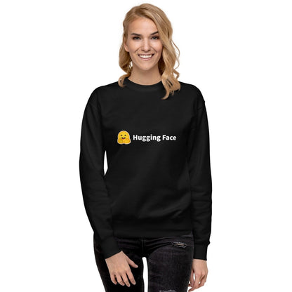 Premium Hugging Face Logo Sweatshirt (unisex) - Black - AI Store