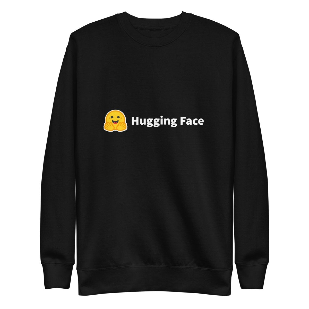 Premium Hugging Face Logo Sweatshirt (unisex) - Black - AI Store