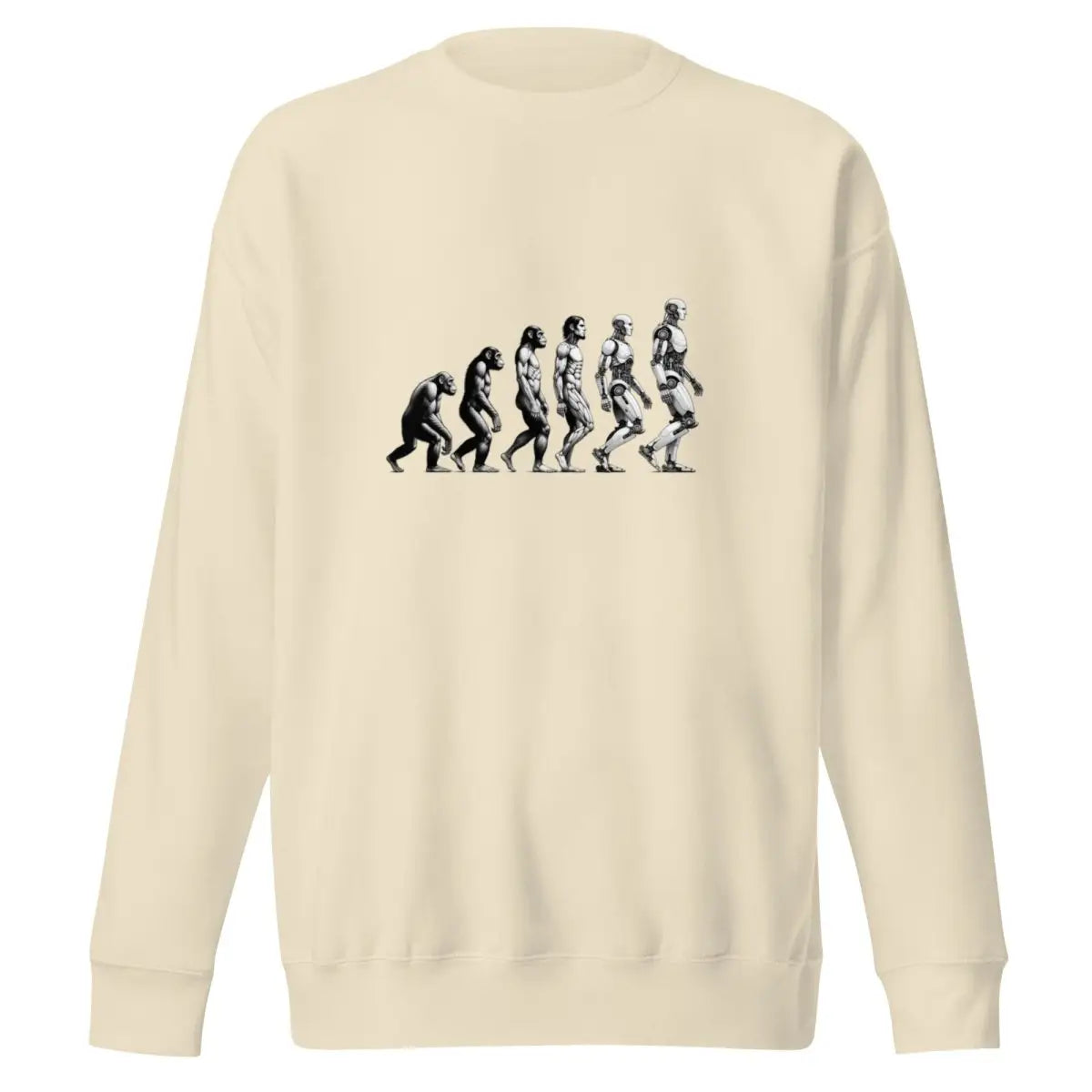 Premium Human Evolution to Robot Sweatshirt (unisex) - Bone / M