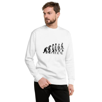 Premium Human Evolution to Robot Sweatshirt (unisex) - White - AI Store