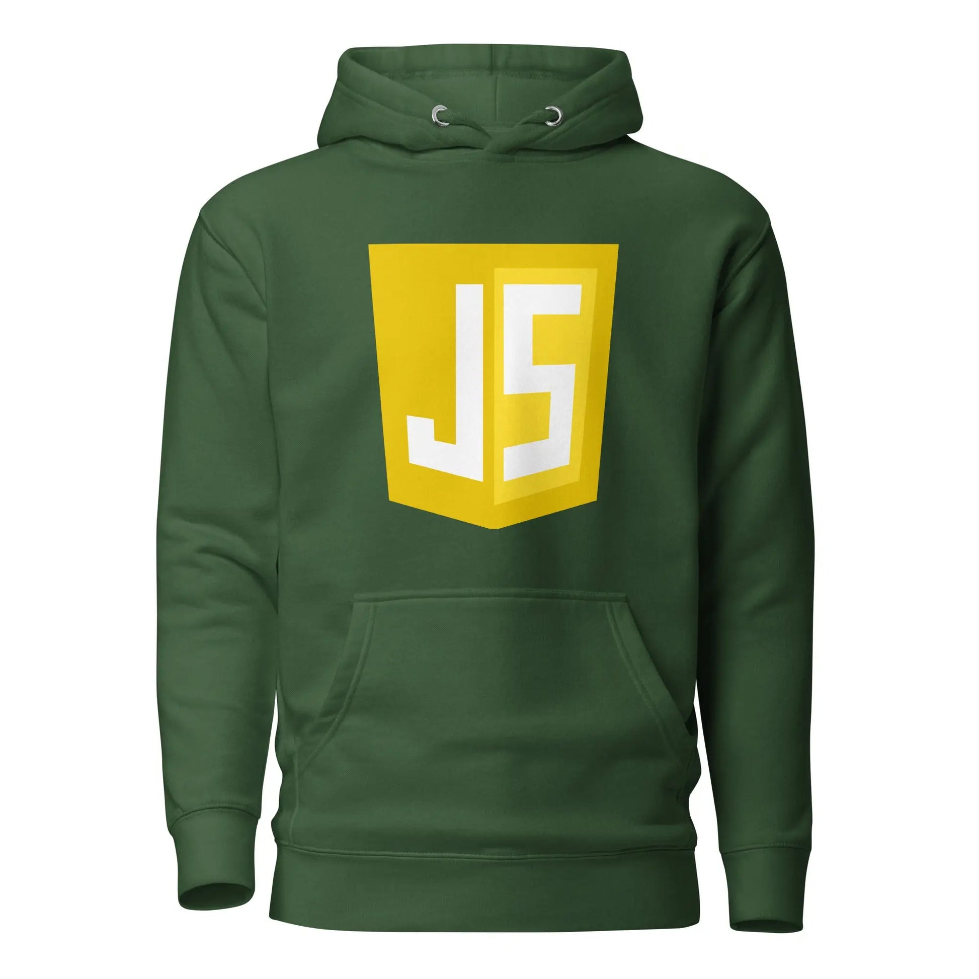 Premium JavaScript Shield Hoodie (unisex) - Forest Green / M