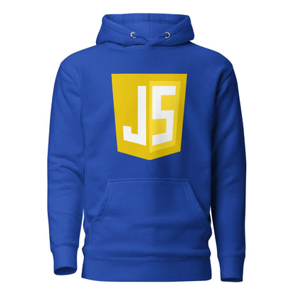 Premium JavaScript Shield Hoodie (unisex) - Team Royal / M