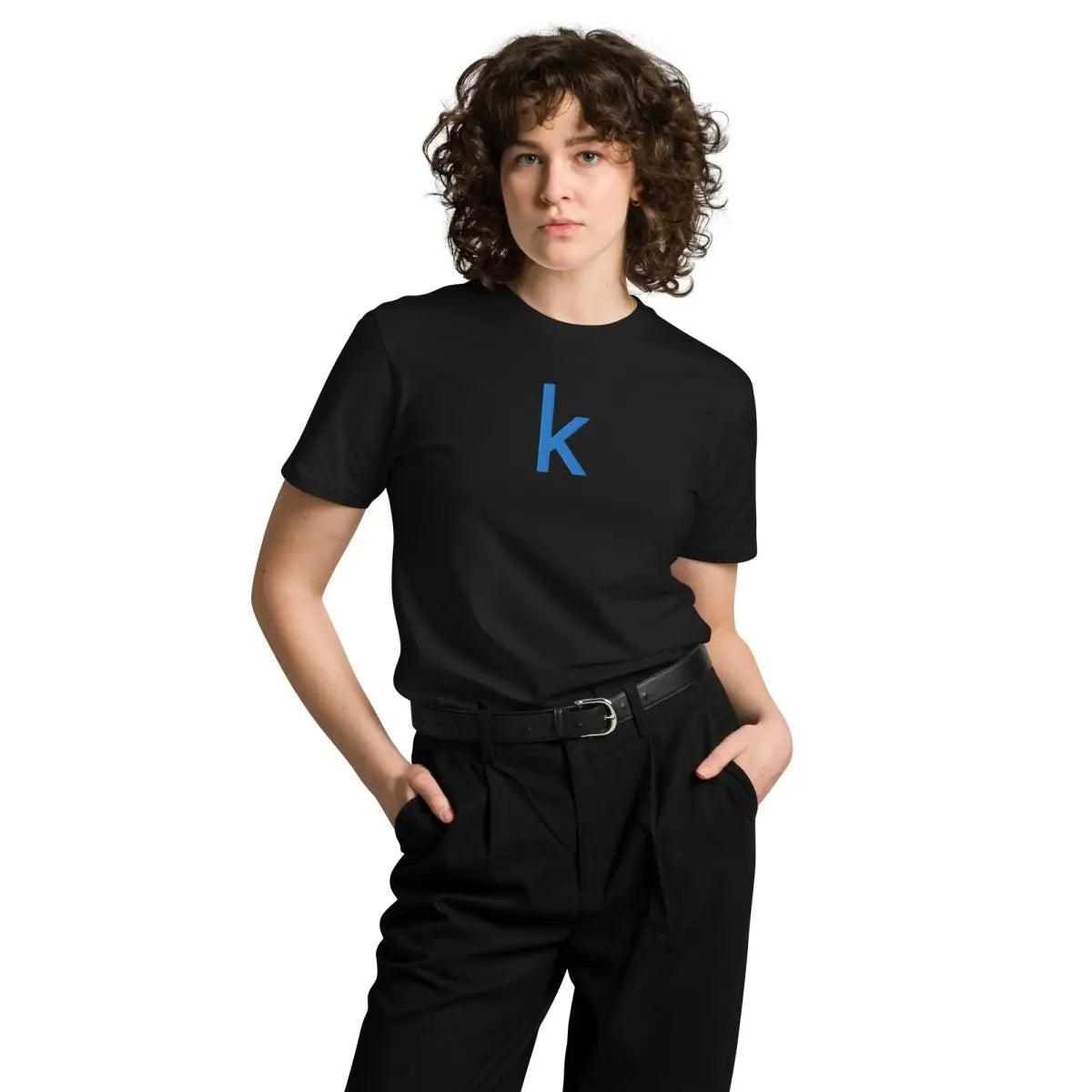 Premium Kaggle Icon Embroidered T-Shirt (unisex)