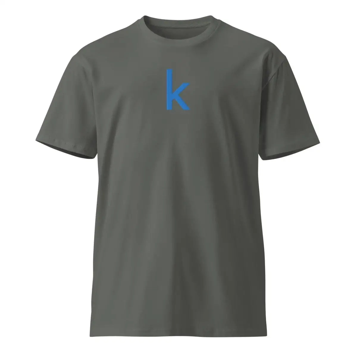 Premium Kaggle Icon Embroidered T-Shirt (unisex) - Charcoal / M