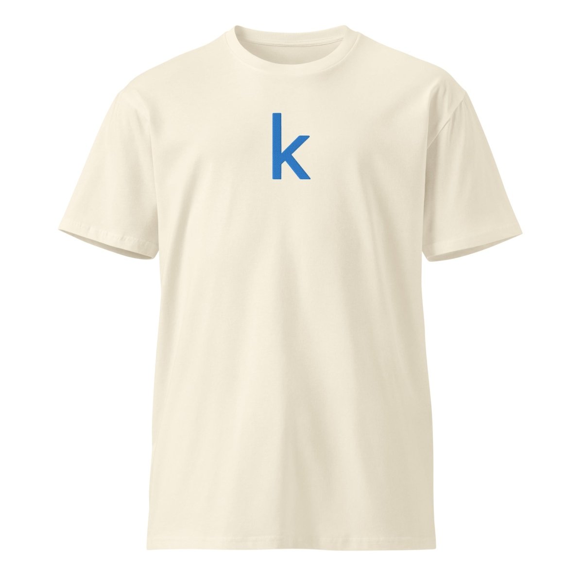 Premium Kaggle Icon Embroidered T-Shirt (unisex) - Natural - AI Store