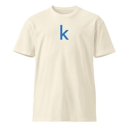 Premium Kaggle Icon Embroidered T-Shirt (unisex) - Natural - AI Store