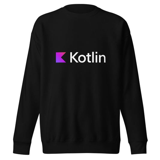 Premium Kotlin Logo Sweatshirt (unisex) - Black - AI Store