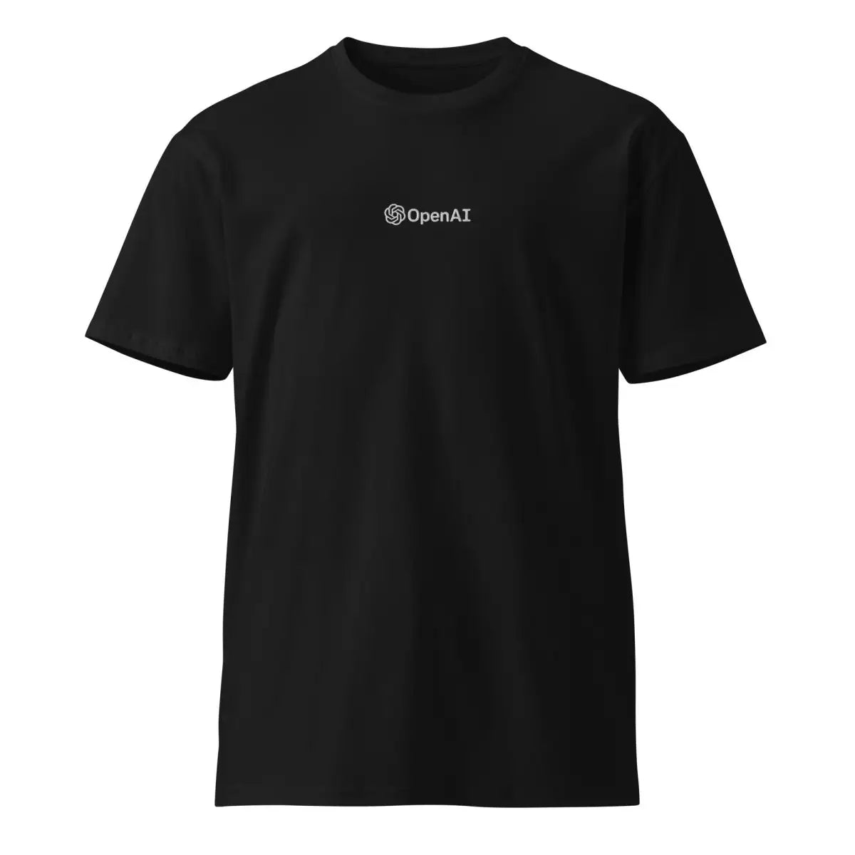 Premium OpenAI Logo Embroidered T-Shirt (unisex) - Black / M