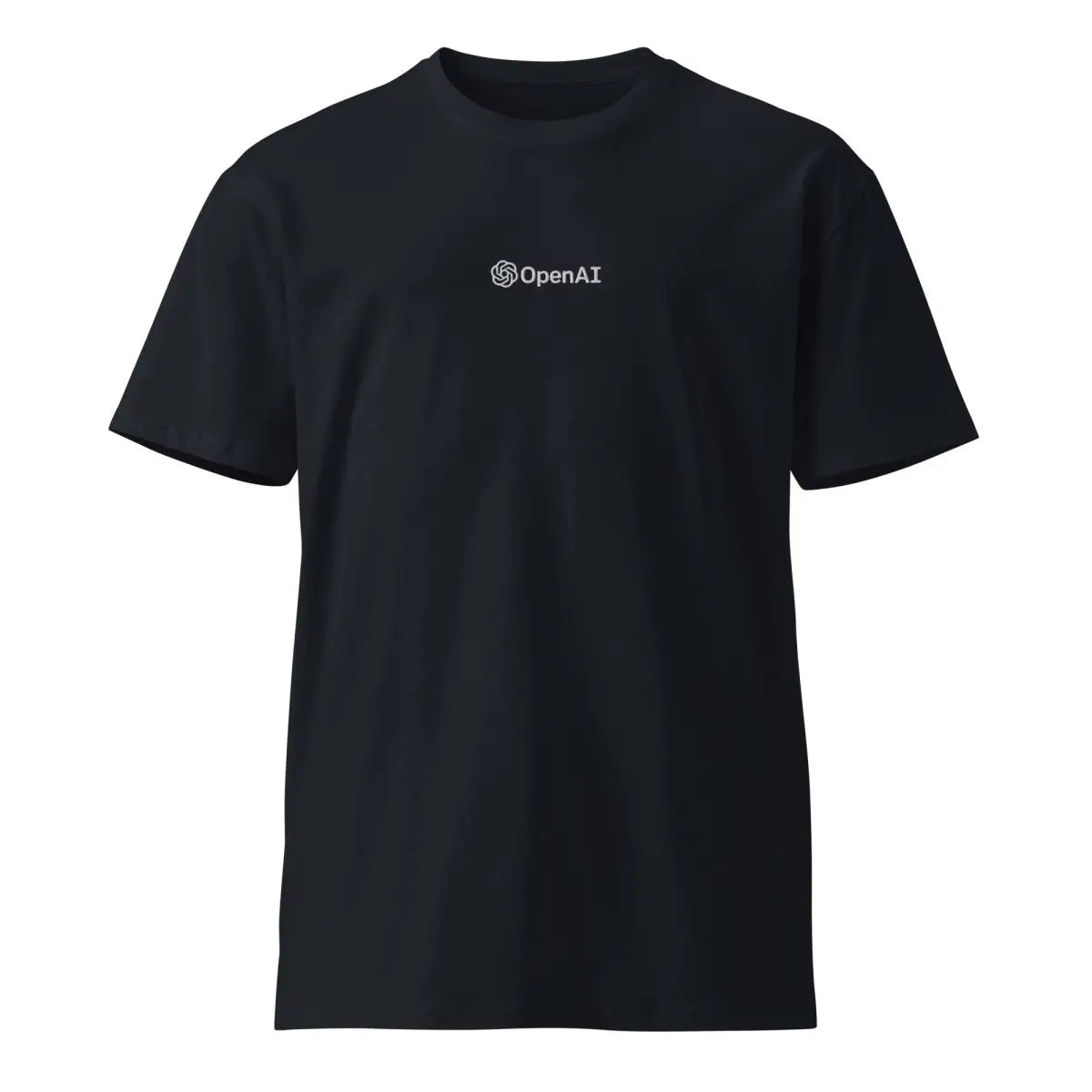 Premium OpenAI Logo Embroidered T-Shirt (unisex) - Navy / M