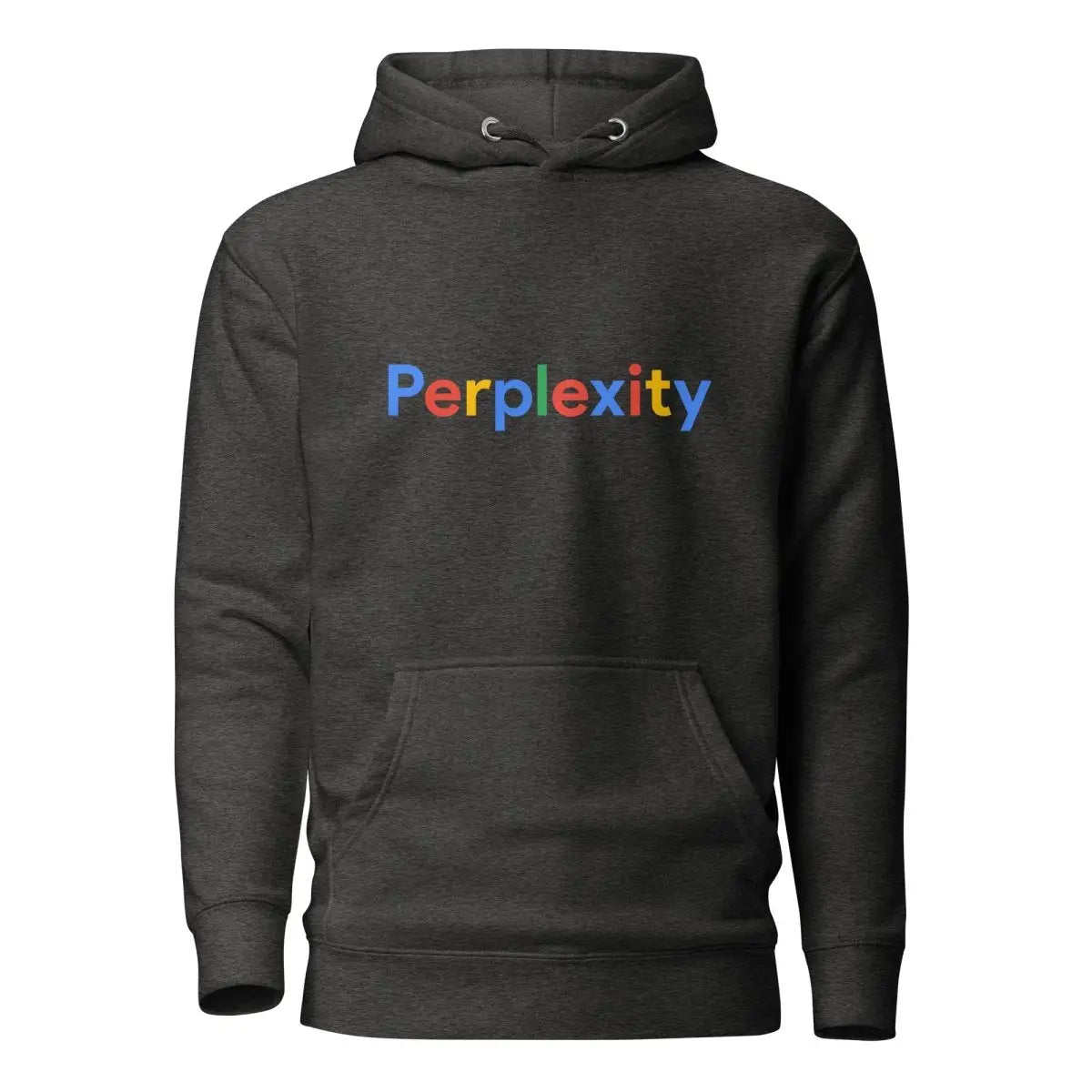 Premium Perplexity Search Logo Hoodie (unisex) - Charcoal Heather / M