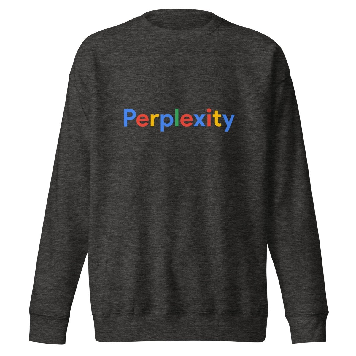 Premium Perplexity Search Logo Sweatshirt (unisex) - Charcoal Heather - AI Store