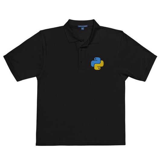 Premium Python Icon Embroidered Polo Shirt (men) - AI Store