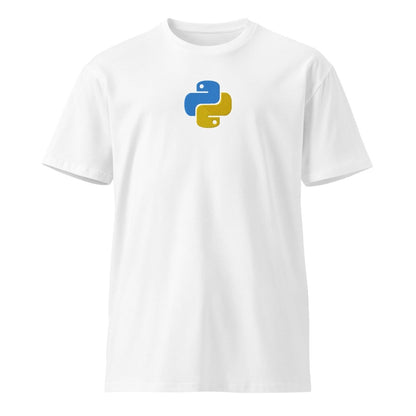 Premium Python Icon Embroidered T-Shirt (unisex) - AI Store