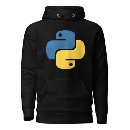 Premium Python Icon Hoodie (unisex) - Black - AI Store