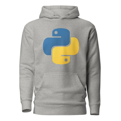 Premium Python Icon Hoodie (unisex) - Carbon Grey - AI Store
