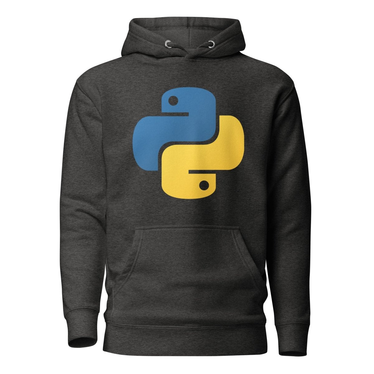 Premium Python Icon Hoodie (unisex) - Charcoal Heather - AI Store