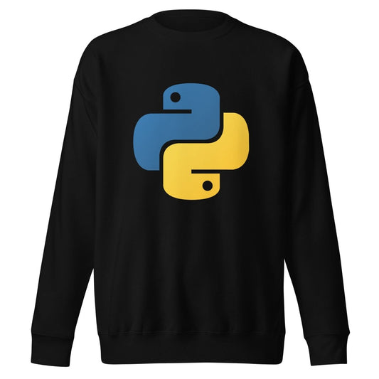 Premium Python Icon Sweatshirt (unisex) - Black - AI Store