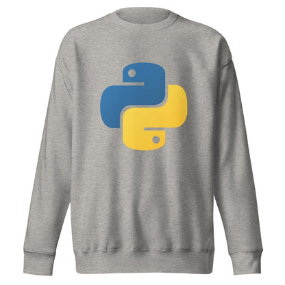 Premium Python Icon Sweatshirt (unisex) - Carbon Grey - AI Store