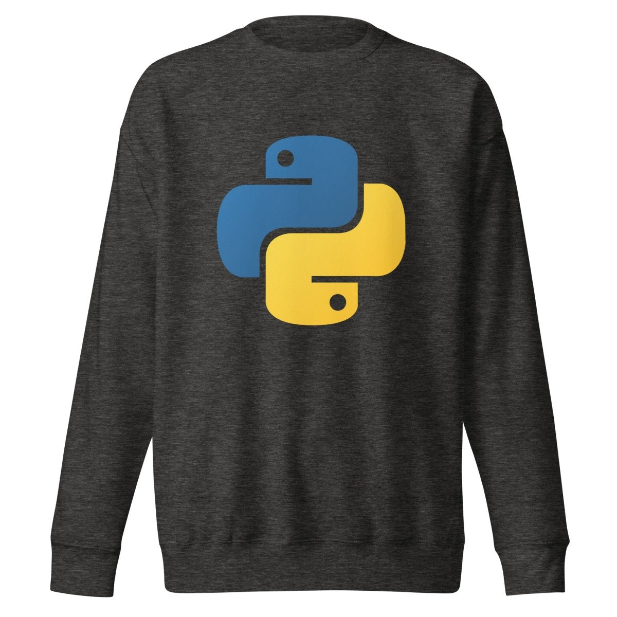 Premium Python Icon Sweatshirt (unisex) - Charcoal Heather - AI Store