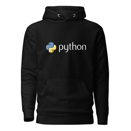 Premium Python Logo Hoodie (unisex) - Black - AI Store