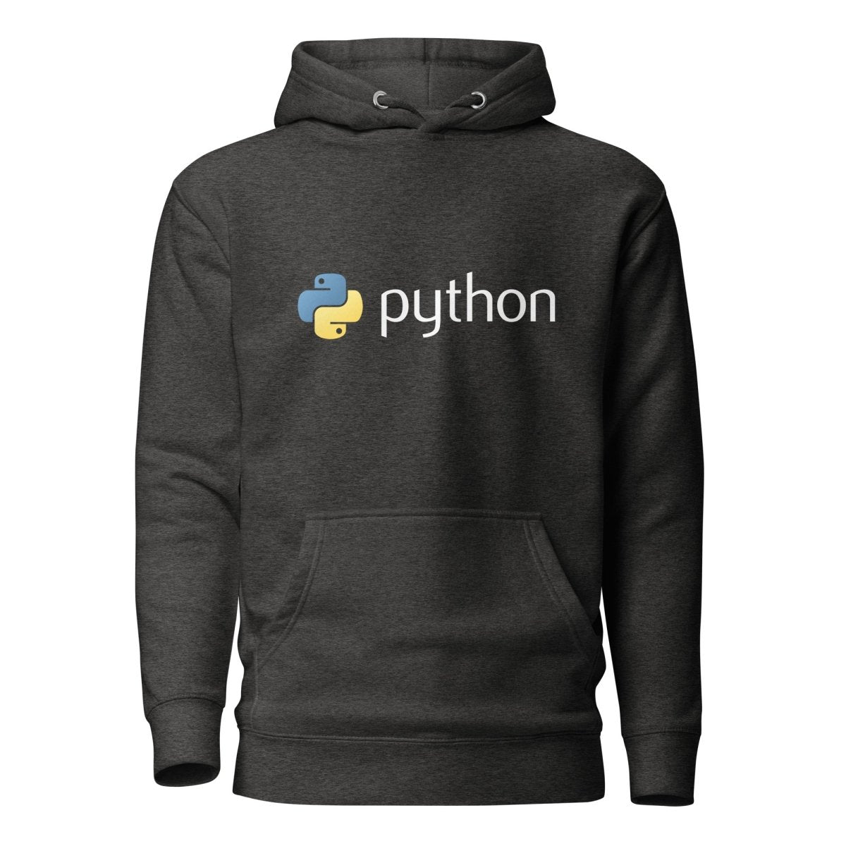 Premium Python Logo Hoodie (unisex) - Charcoal Heather - AI Store