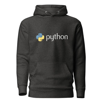 Premium Python Logo Hoodie (unisex) - Charcoal Heather / M