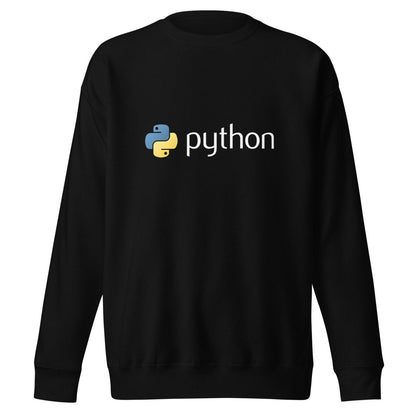 Premium Python Logo Sweatshirt (unisex) - Black - AI Store