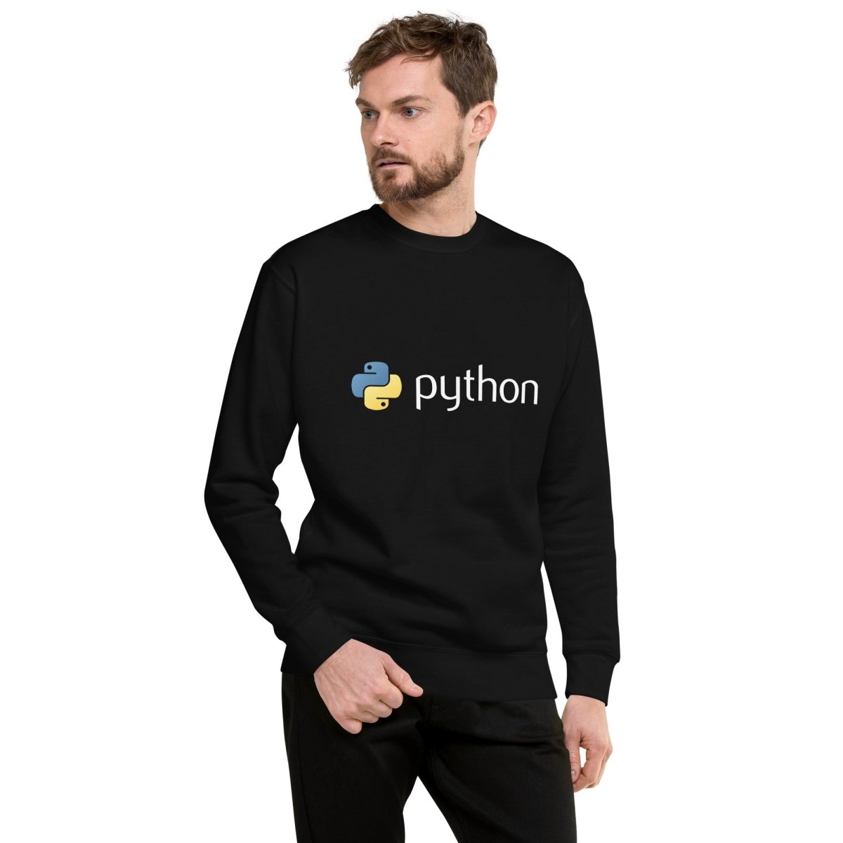 Premium Python Logo Sweatshirt (unisex) - Black - AI Store