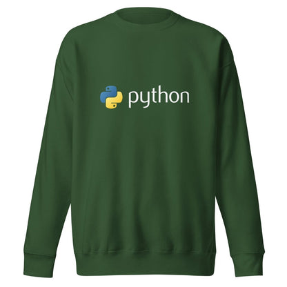 Premium Python Logo Sweatshirt (unisex) - Forest Green - AI Store