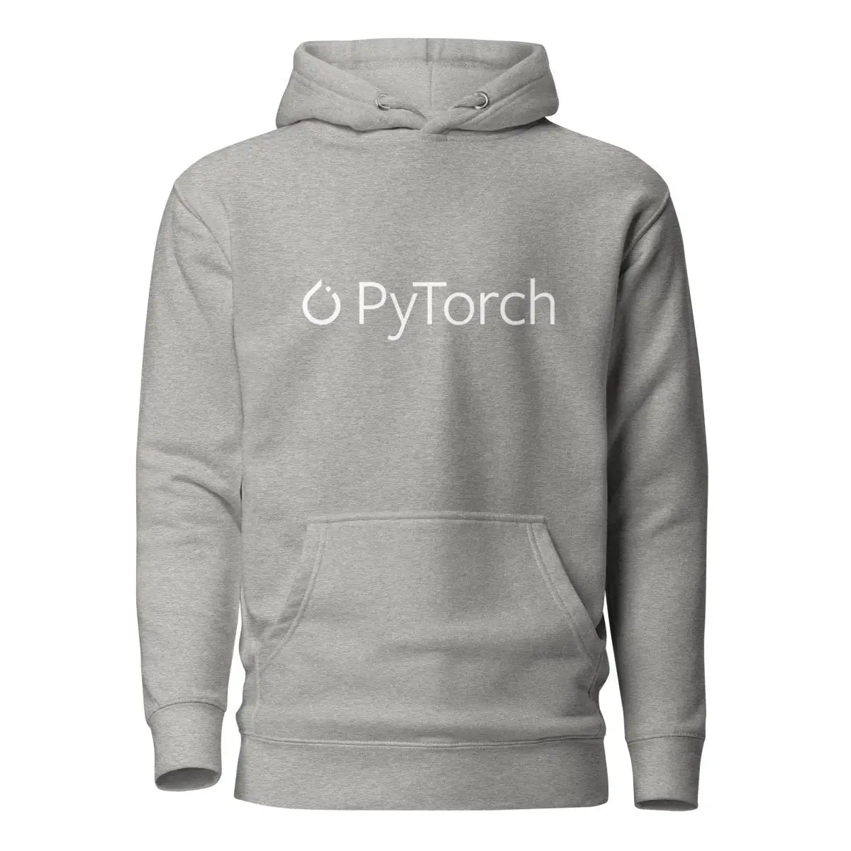 Premium PyTorch White Logo Hoodie (unisex) - Carbon Grey / M