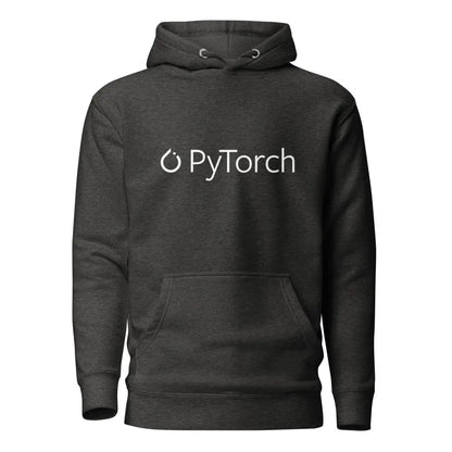 Premium PyTorch White Logo Hoodie (unisex) - Charcoal Heather / M