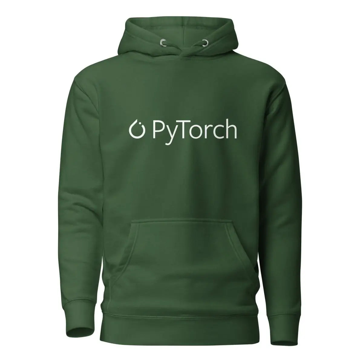 Premium PyTorch White Logo Hoodie (unisex) - Forest Green / M