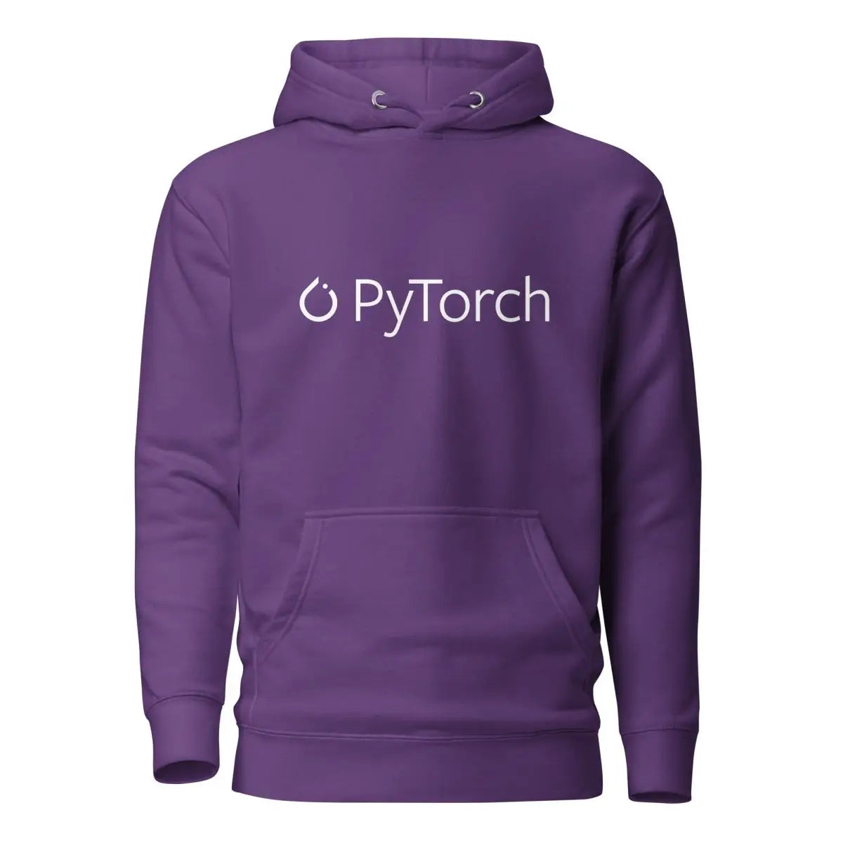 Premium PyTorch White Logo Hoodie (unisex) - Purple / M