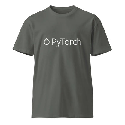 Premium PyTorch White Logo T-Shirt (unisex) - Charcoal / M