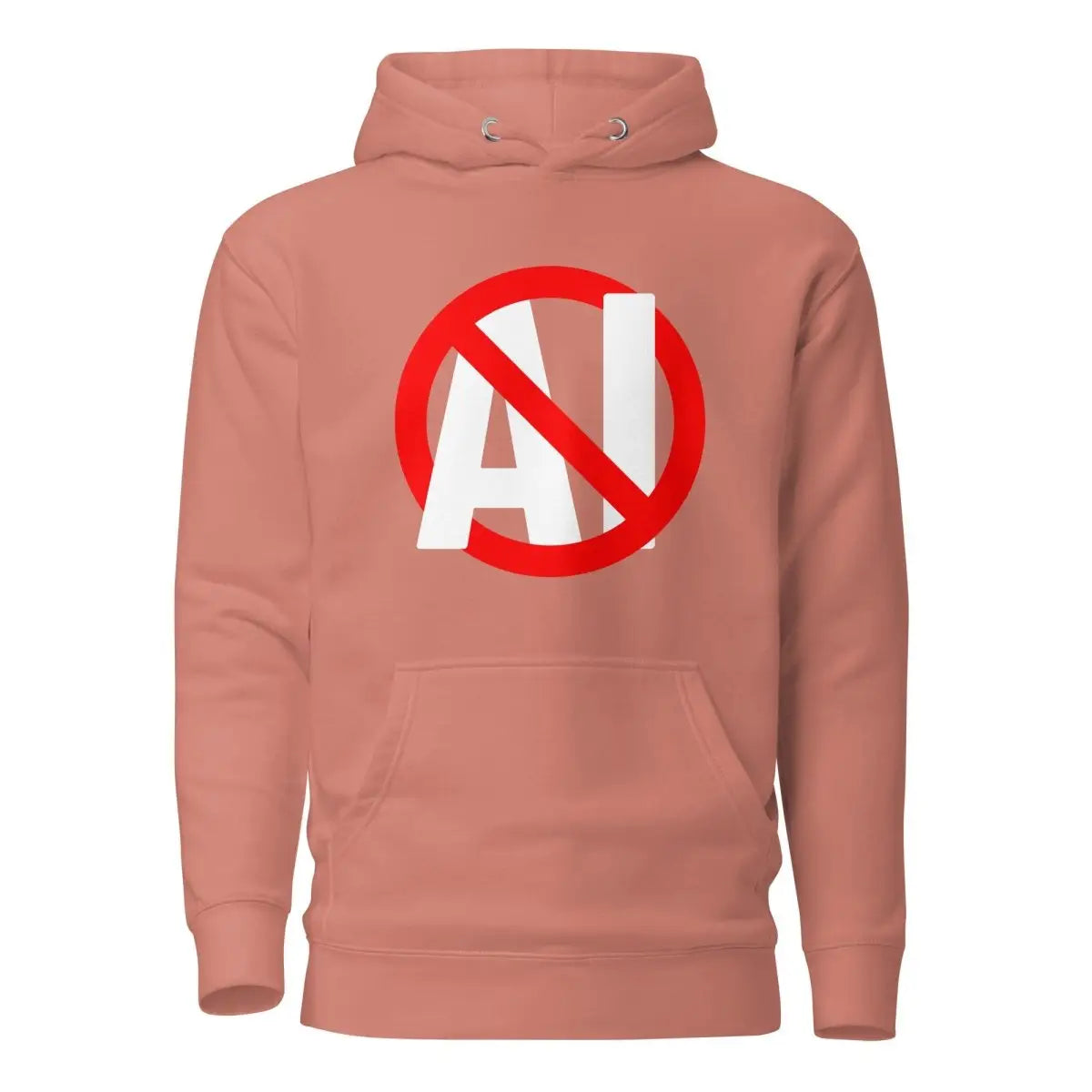 Premium Stop AI Hoodie (unisex) - Dusty Rose / M