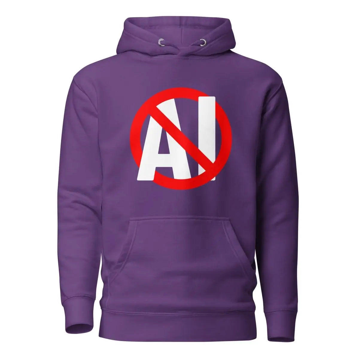 Premium Stop AI Hoodie (unisex) - Purple / M