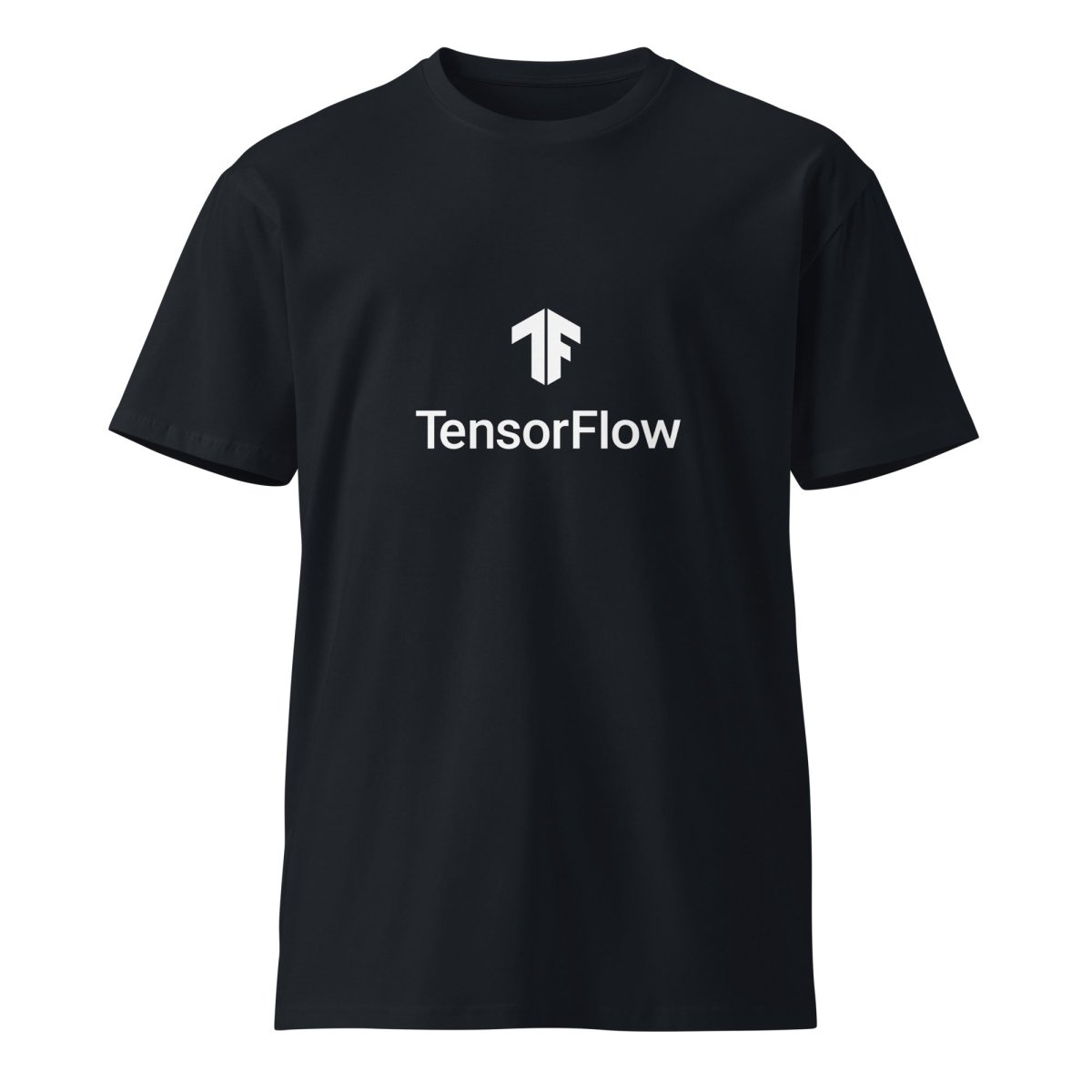 Premium TensorFlow 2 White Stacked Logo T - Shirt (unisex) - Navy - AI Store