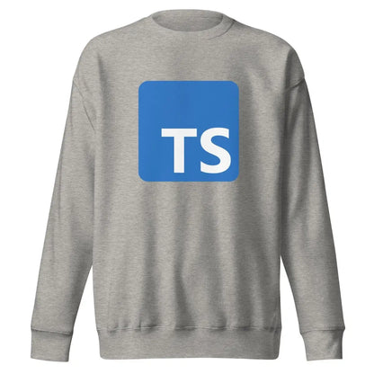 Premium TypeScript Logo Sweatshirt (unisex) - Carbon Grey / M